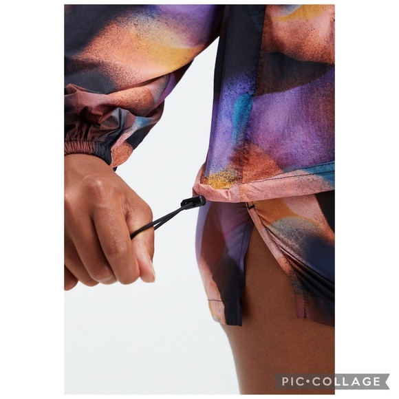 Fabletics Oversized Flyweight Windbreaker Meltdown Abstract Jacket Size S - Picture 4 of 15
